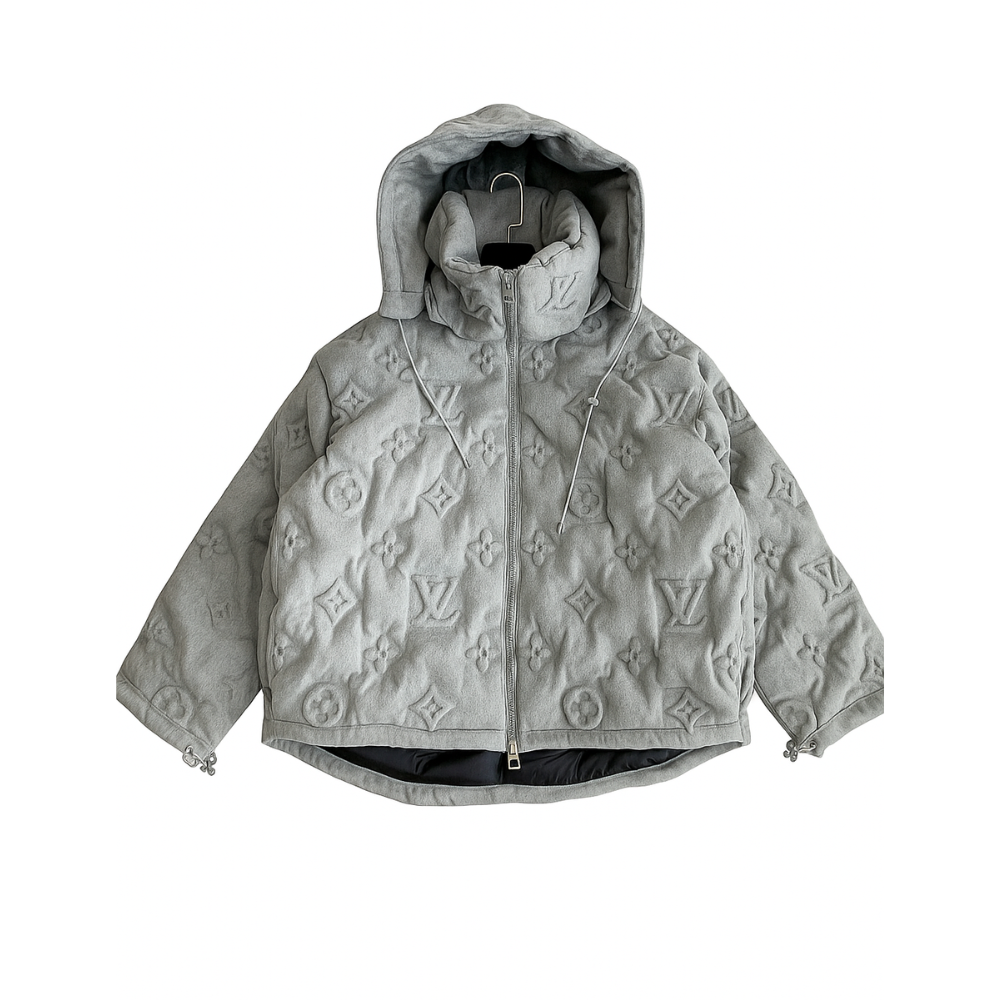 Louis Vuitton Monogram Embossed Hoodie Jacket