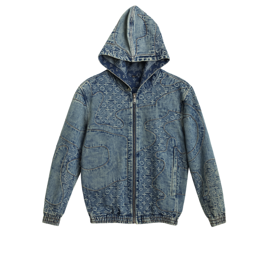 Louis Vuitton Monogram Denim Hoodie Jacket