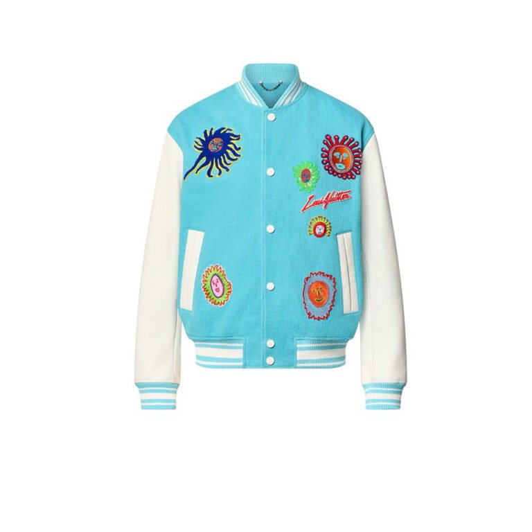 Louis Vuitton LV x YK Embroidered Faces Varsity Jacket