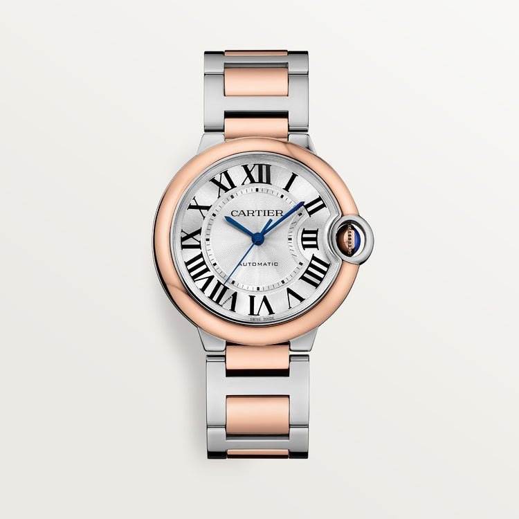 Unworn Cartier Ballon Bleu, Stainless Steel and 18k Rose Gold, 36mm, Ladies, Ref# W2BB0033, box and papers