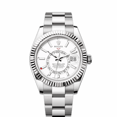 Rolex Sky-Dweller, 42mm, Oystersteel and 18k White Gold, White, Oyster, Ref# 336934-0003