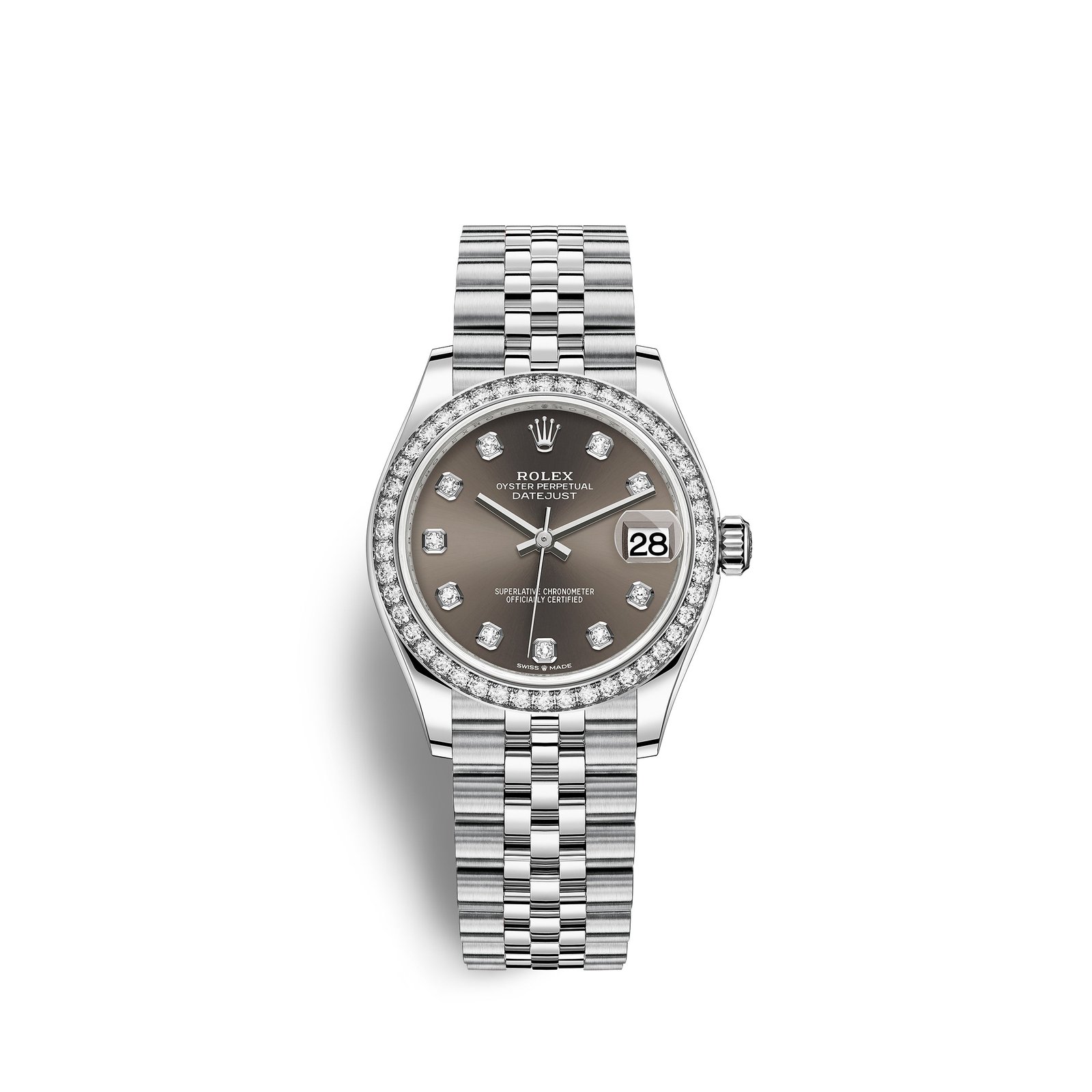Rolex Datejust 41, Oystersteel, 18kt White Gold and diamonds, Ref# 278384RBR-0010 (Copy)