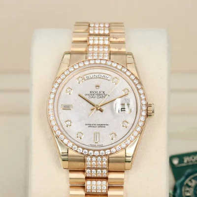 Rolex Day-Date 40MM Meteorite Dial Yellow Gold President Bracelet