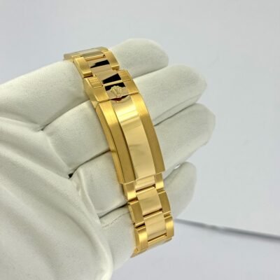 Yellow Gold Tone Steel Watch Bracelet Oyster